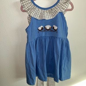 Busy Bee Smocks French Knot cotton dress